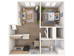 1A 1x1 WE-113A floor plan